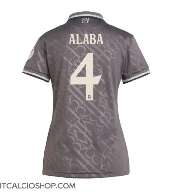 Real Madrid David Alaba #4 Terza Maglia Femmina 2024-25 Manica Corta